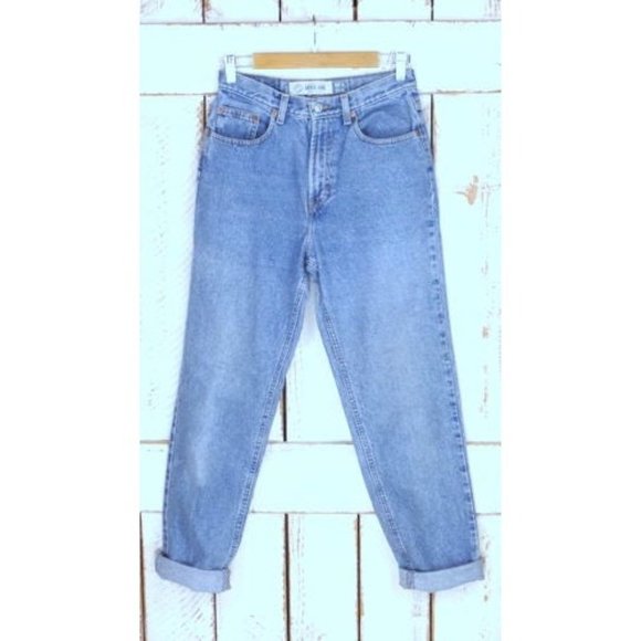 Vintage Gap light blue faded wash high waisted tapered leg jeans - Picture 2 of 7